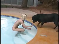 [ Caledonian NV - Zoophilia porn ] pool dog