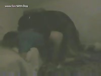 SexWithDog: Woman and her pet having dog sex in the dark