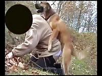 Guy And Dog Outdoors Gaybeast Rip - Animal Porn