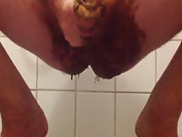Shit XXX Film - Big cock covered in shit masturbation