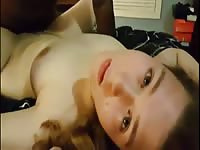 Cuckold boyfriend records the action while his girlfriend takes big black cock for first time