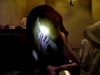 Black dog banging and fucking a slut in the dark