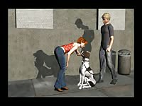 Lady loves a stray dog and wants to have dog sex in beastiality cartoon