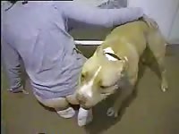 Amateur beastiality porno of dog and a kinky teen