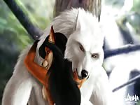Dog fucking a fox in beastiality cartoon