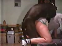 Petite teen got banged from behind by dog xxx