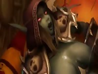 Big tits demonic slut having sex with hentai elf