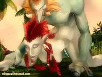 Sex slave got fucked hard by goblin tribe leader