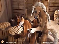 Furry horse animal sex with fox