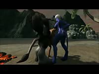 Busty hentai lady got fucked by animal in beastiality cartoon