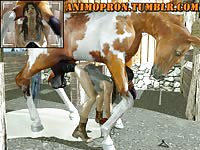 Hentai girl got fucked by horse in beastiality cartoon