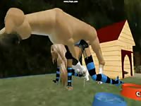 Hot anime girl got banged in dog sex