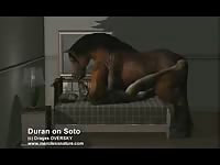 Horse dick wrecking a hentai slut's pussy