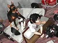 Zoofilia porn video of hentai slut having sex with dog