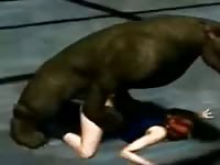 Animal sex video of horse banging a big ass babe