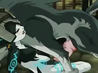 Furry beastiality sex with hentai slut and wolf