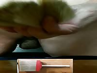 In the garage I masturbate with everything I find 5