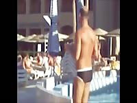 Daddies' Big Cocks Bulging in the Pool