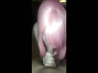 Crossdresser POV Blowjob and Cum Swallow