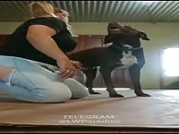 milf get cum inside from her lovely dog