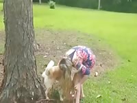 [ZOO♡PISS] Slut Begs For Dog Pee