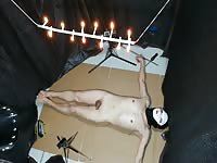 Playing with candles alone